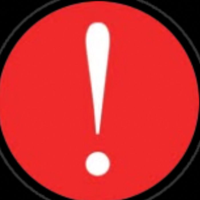 Warning sign for alert